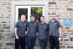 The Comprendo IT support team outside the offices